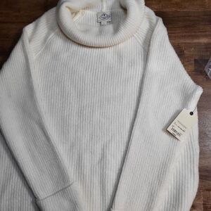 St. John's Bay Cream Cowl Neck Sweater